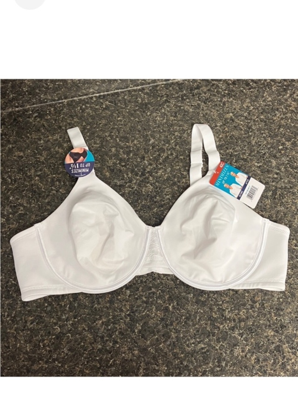 NWT vanity fair white underwire minimizer bra 42C style # 76084